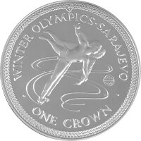 Isle of Man 1 Crown 1984 - XIV. Olympische Winterspiele...