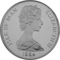 Isle of Man 1 Crown 1984 - XXIII. Olympische Sommerspiele 1984 in Los Angeles "Läufer"- Silber PP
