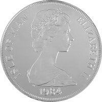 Isle of Man 1 Crown 1984 - XXIII. Olympische Sommerspiele 1984 in Los Angeles "Kunstturnerin" - Silber PP
