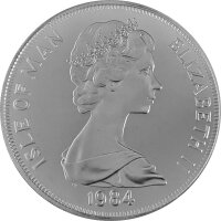 Isle of Man 1 Crown 1984 - XXIII. Olympische Sommerspiele 1984 in Los Angeles "Reiten"- Silber PP