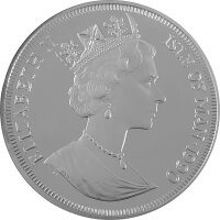 Isle of Man 1 Crown 1990 - XIV. Fußball-WM 1990 Italien "Turin, Rom, Florenz" - Silber PP