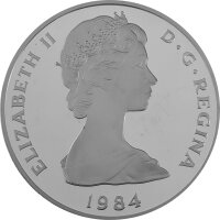 Turks & Caicos 10 Crowns 1984 - XXIII. Olympische Sommerspiele 1984 in Los Angeles - "Speerwurf" Silber PP