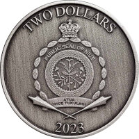 Niue Helden der Griechischen Mythologie Herkules 2023 1 oz Silber | Antik Finish