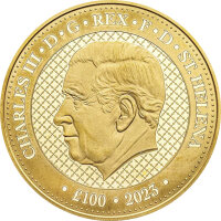Saint Helena India Wildlife 2023 Bartaffe - Lion Tailed Macaque Monkey 1 oz Gold