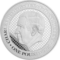 Saint Helena India Wildlife 2023 Bartaffe - Lion Tailed Macaque Monkey 1 oz Silber