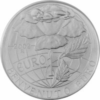 San Marino 5 + 10 Euro 2002 "Willkommen Euro" - Silber PP