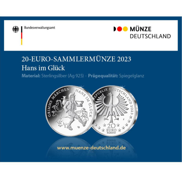 Deutschland 20 Euro 2023 Grimms Märchen: Hans im Glück - PP