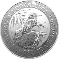 Australien Kookaburra 1992 2 oz Silber