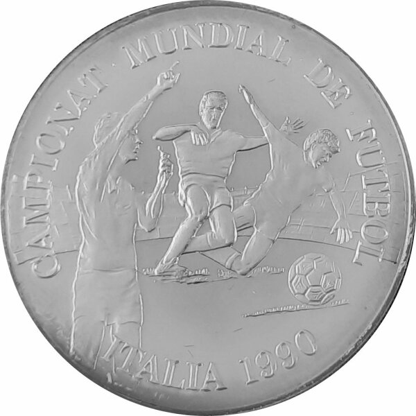 Andorra 10 Diners 1989 - XIV. Fußball WM 1990 in Italien "Vorteil" - Silber PP