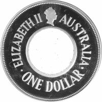 Australien 1 Dollar + 25 Cent 1989 "The Holey Dollar & the Dump" - Silber PP
