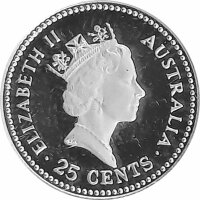 Australien 1 Dollar + 25 Cent 1989 "The Holey Dollar & the Dump" - Silber PP