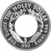 Australien 1 Dollar + 25 Cent 1990 "The Holey Dollar & the Dump" - Silber PP