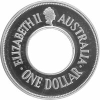 Australien 1 Dollar + 25 Cent 1990 "The Holey Dollar & the Dump" - Silber PP