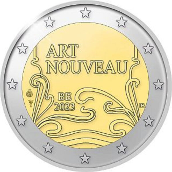 Belgien 2 Euro 2023 "Art Nouveau - Jugendstil"
