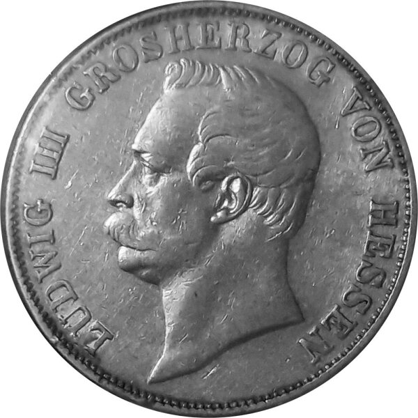 Hessen-Darmstadt 1 Vereinstaler 1868 - Großherzog Ludwig III. 1848-1877, KM#338