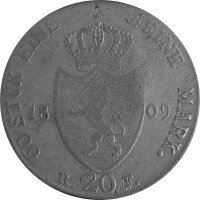 Hessen-Darmstadt 20 Kreuzer 1809 - Großherzog Ludwig I. 1806-1830, KM#276