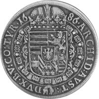 RDR Haus Habsburg 1 Reichstaler Hall 1686 - Leopold I., KM#1303.1