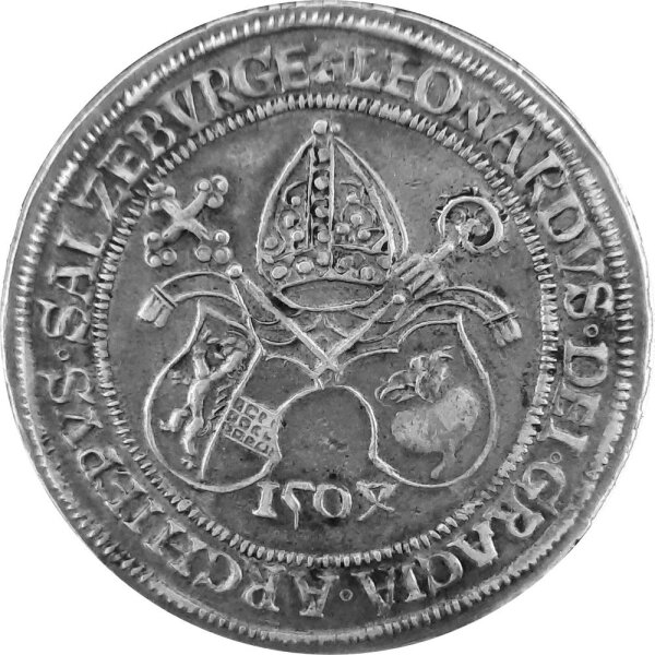 RDR Erzstift Salzburg 1 Guldiner 1504 "Rübentaler" - Leonhard von Keutschach (spätere Nachprägung)