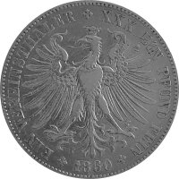 Frankfurt 1 Vereinstaler 1860, KM#360