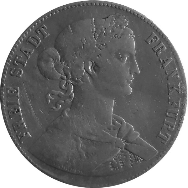 Frankfurt 1 Vereinstaler 1861, KM#366 - Silber s