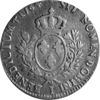 Frankreich 1 Ecu (Taler) 1784  - König Ludwig XVI. 1774-1793, KM#564.7
