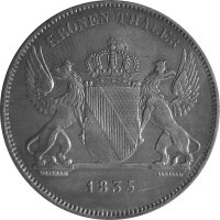 Baden 1 Kronentaler 1835 - Großherzog Leopold I. 1830-1852, KM#195