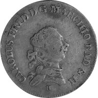 Baden 20 Kreuzer 1773 - Markgraf Karl Friedrich...