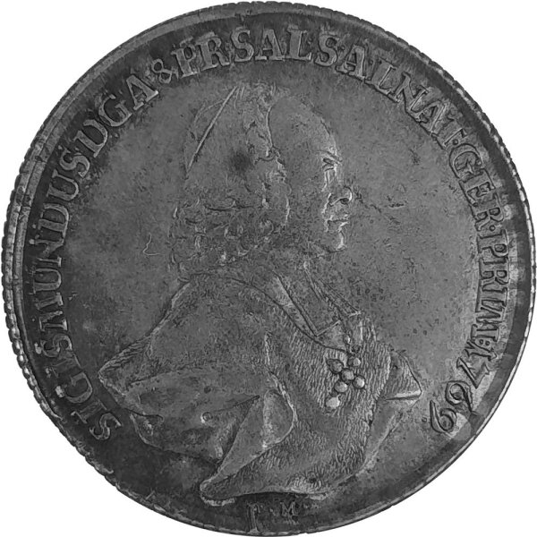 RDR Erzstift Salzburg 1/2 Taler 1769  - Sigismund von Schrattenbach, UC#303
