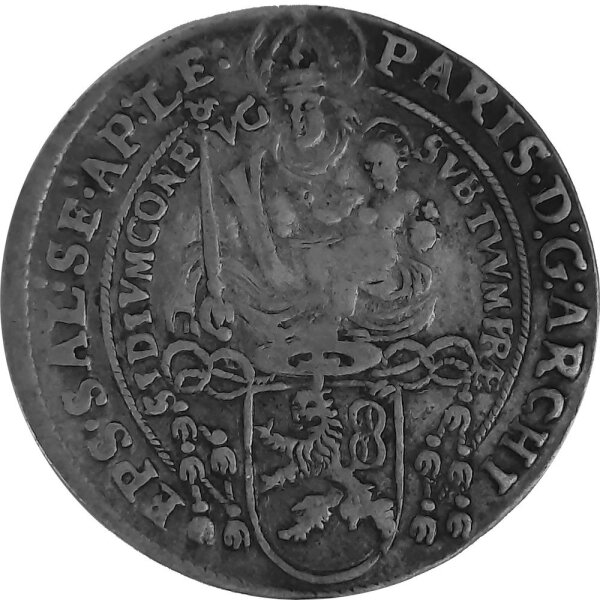 RDR Erzstift Salzburg 1/6 Taler 1627  - Paris von Lodron, KM#107.1