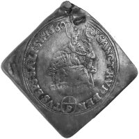 RDR Erzstift Salzburg 1/9 Taler-Klippe 1660  - Goidobold von Thun und Hohenstein, KM#180