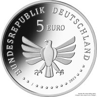 Deutschland 5 Euro Wunderwelt Insekten 5. Ausgabe 2023 Prachtlibelle J