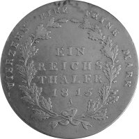 Brandenburg-Preußen 1 Reichstaler 1815 A - König Friedrich Wilhelm III. 1797-1840, KM#387