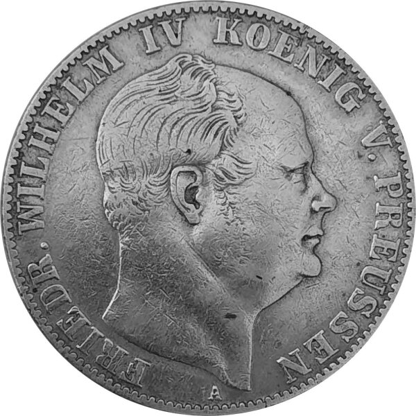 Brandenburg-Preußen 1 Vereinstaler (Ausbeutetaler) 1857 A - König Friedrich Wilhelm IV. 1840-1861, KM#472