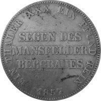Brandenburg-Preußen 1 Vereinstaler (Ausbeutetaler) 1857 A - König Friedrich Wilhelm IV. 1840-1861, KM#472