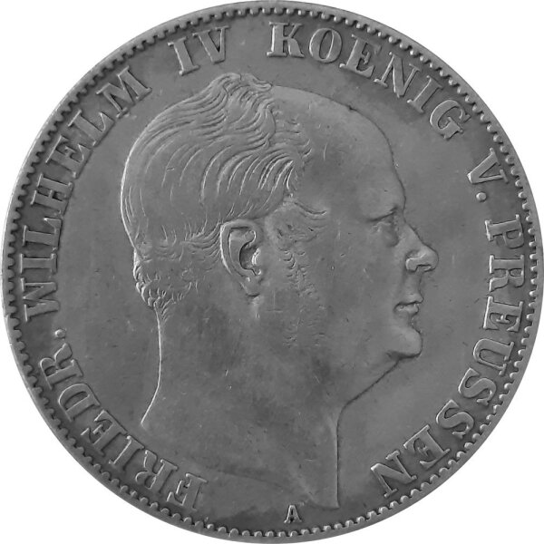 Brandenburg-Preußen 1 Vereinstaler (Ausbeutetaler) 1857 A - König Friedrich Wilhelm IV. 1840-1861, KM#472