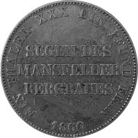 Brandenburg-Preußen 1 Vereinstaler (Ausbeutetaler) 1860 A - König Friedrich Wilhelm IV. 1840-1861, KM#472