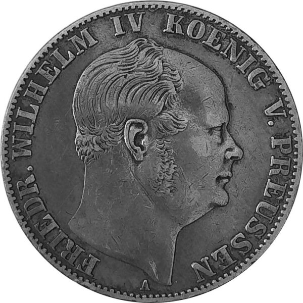 Brandenburg-Preußen 1 Vereinstaler 1860 A - König Friedrich Wilhelm IV. 1840-1861, KM#471