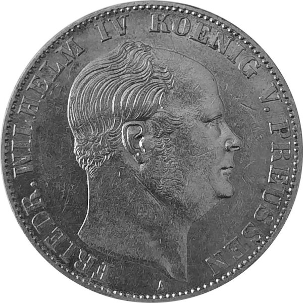 Brandenburg-Preußen 1 Vereinstaler 1860 A - König Friedrich Wilhelm IV. 1840-1861, KM#471