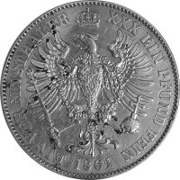 Brandenburg-Preußen 1 Vereinstaler 1861 A - König Wilhelm I. 1861-1888, KM#489