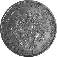 Brandenburg-Preußen 1 Vereinstaler 1867 A - König Wilhelm I. 1861-1888 - ss -  KM#494