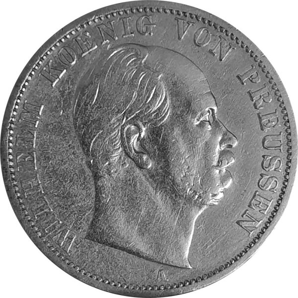 Brandenburg-Preußen 1 Vereinstaler 1869 A - König Wilhelm I. 1861-1888 - ss - KM#494