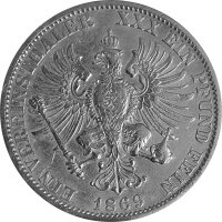 Brandenburg-Preußen 1 Vereinstaler 1869 A - König Wilhelm I. 1861-1888 - ss - KM#494