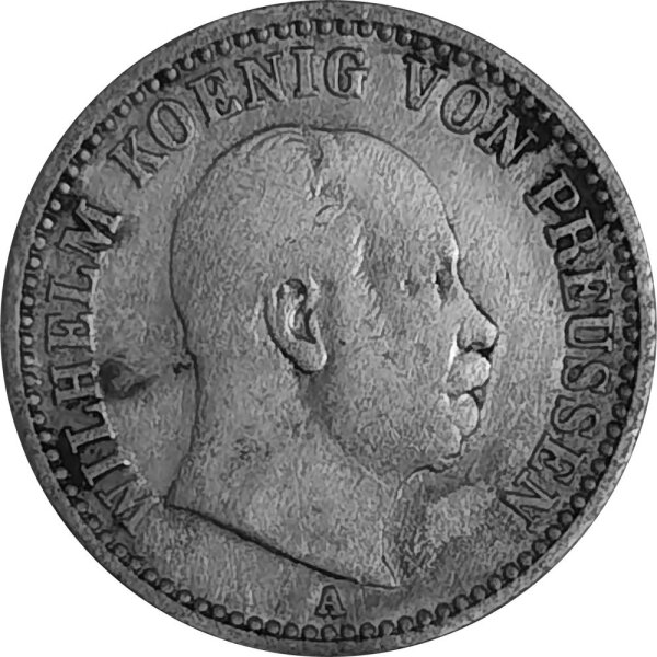 Brandenburg-Preußen 1/6 Taler 1868 A - König Wilhelm I. 1861-1888, KM#495