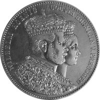 Brandenburg-Preußen 1 Vereinstaler "Krönungstaler" 1861 A - König Wilhelm I. 1861-1888 - s-ss - KM#488