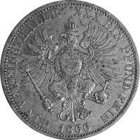 Brandenburg-Preußen 1 Vereinstaler "Siegestaler" 1866 A - König Wilhelm I. 1861-1888 - ss - KM#497