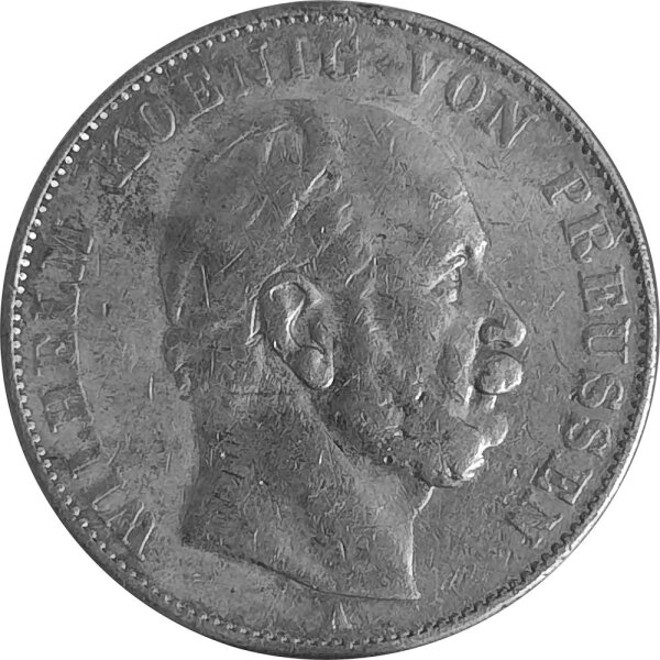 Brandenburg-Preußen 1 Vereinstaler "Siegestaler" 1871 A - König Wilhelm I. 1861-1888, KM#500