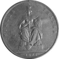 Brandenburg-Preußen 1 Vereinstaler "Siegestaler" 1871 A - König Wilhelm I. 1861-1888, KM#500