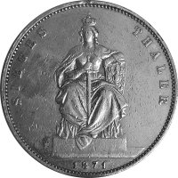 Brandenburg-Preußen 1 Vereinstaler "Siegestaler" 1871 A - König Wilhelm I. 1861-1888, KM#500