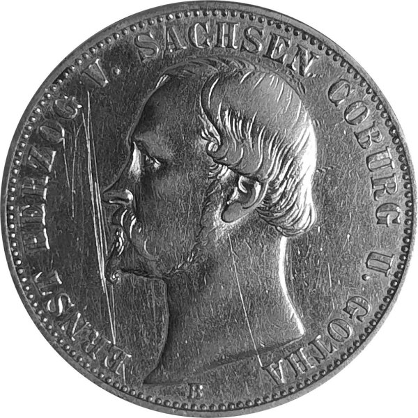 Sachsen-Coburg und Gotha 1 Vereinstaler 1864 - Herzog Ernst II. 1844-1893, KM#130