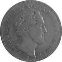 Sachsen 1 Taler 1844 G - König Friedrich August II....